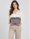 Mira Gri Fermuarlı Kadın Çapraz Çanta