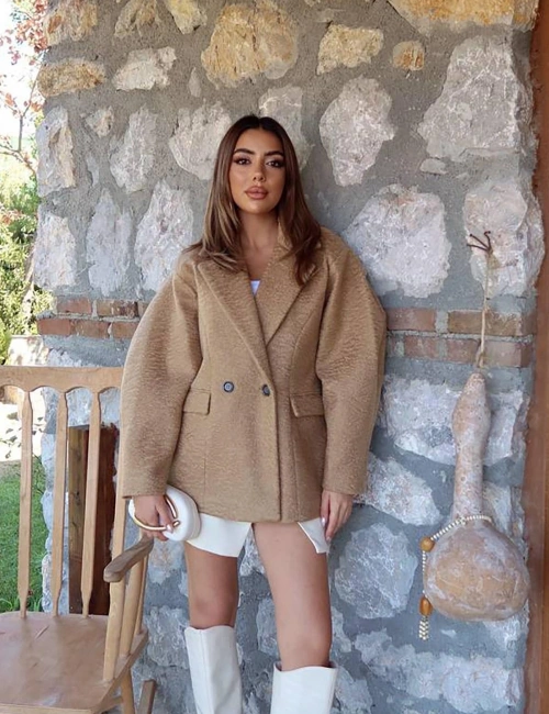 Camel İki Düğmeli Manto
