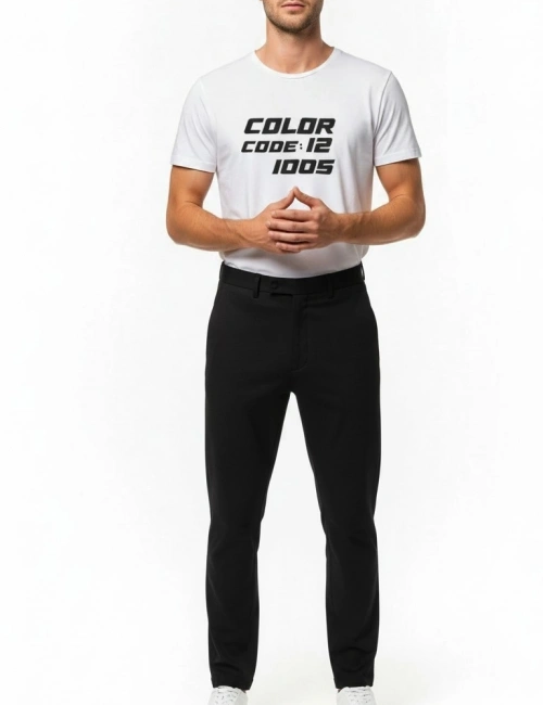 Erkek Typography “Color Code” Baskılı Minimal T-Shirt