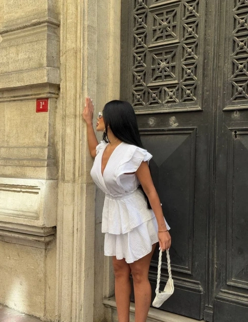Muslin Keten Şortlu Elbise