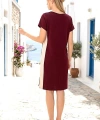 Bordo Garnili Modal Elbise