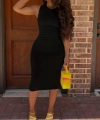 Kadın Bodycon Midi Boy Dalgıç Elbise