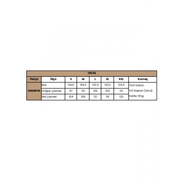 Dantelli ve Kuşaklı Sabahlık