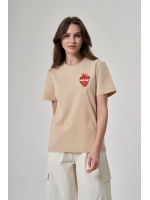 BASKILI KADIN T-SHIRT -1522109