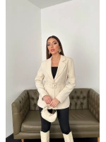 Haki Cep Kapaklı Ve Kemerli Ceket