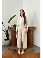 Bej Gabardin Pantolon