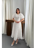 Sarı Güllü Elbise