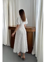 Sarı Güllü Elbise