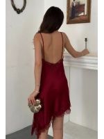 Bordo Dantelli Elbise
