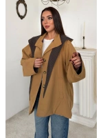 Camel Kapşonlu Ceket