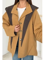 Camel Kapşonlu Ceket