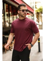 Erkek Kolları Dar Kesim Rahat Kalıp Basic Tişört