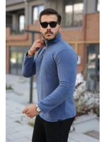 Erkek Zip Yaka Beli Lastikli Polar