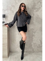Ekru Peluş Kısa Ceket