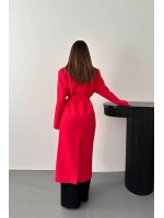 Camel Kuşaklı Midi Kaban