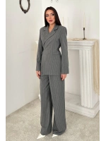 Gri Blazer Ceket Pantolon Takım