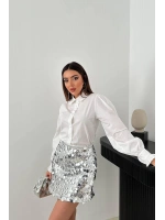 Kırmızı Pullu Kısa Etek