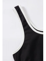 Kadın Siyah Askılı Crop Top ve Şortlu Gecelik Takım