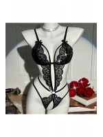 Kadın Siyah  Dantel Babydoll
