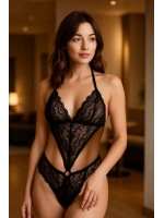 Kadın Siyah Dantel Detaylı Babydoll