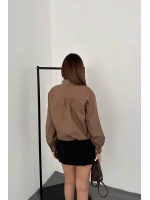 Beyaz Taşlı Poplin Gömlek