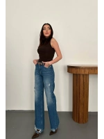 Lacivert Comfy Jeans Pantolon
