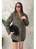 Leopar Leopar Yünlü Ceket