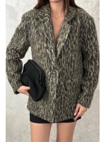 Leopar Leopar Yünlü Ceket