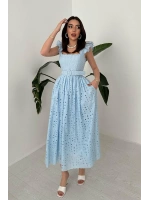 Mint Dantelli Brode Elbise