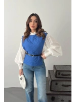 Haki Kemerli Gömlek Ve Panço Takım