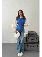 Haki Kemerli Gömlek Ve Panço Takım
