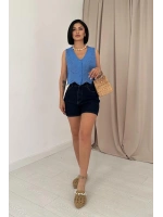 Yeşil Sıfır Kol Brode Bluz
