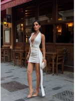 Alsasıarlı Dekolte Mini Elbise 792