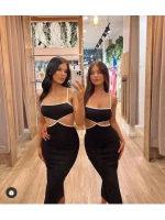 Uzun Sırt Dekolteli Elbise