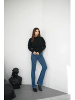 Piliseli Pelerin Detaylı Triko Bluz - Ekru