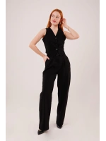 Premium Model Oturtmalı Siyah Pantolon