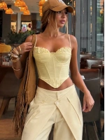 Salgu Büstiyer & Pantolon Takım Sarı