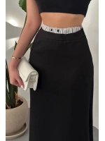 Siyah Beli Lastikli Etek