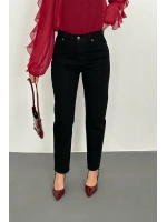 Siyah Boru Paça Jeans Pantolon