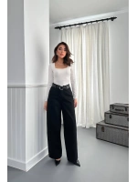 Lacivert Geniş Paça Jeans Pantolon