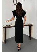 Bordo Işıltılı Elbise