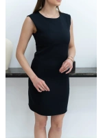 Siyah Sıfır Kol Mini Elbise