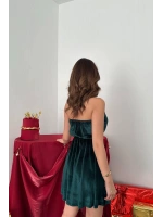 Siyah Boyundan Geçmeli Elbise