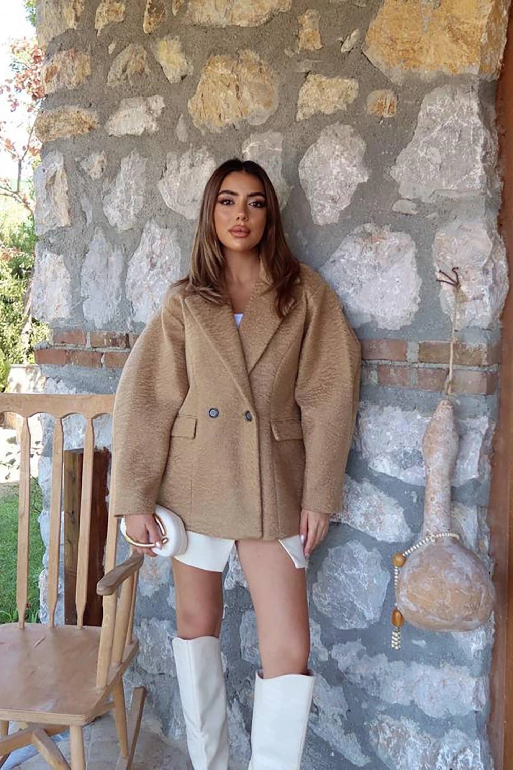 Camel İki Düğmeli Manto