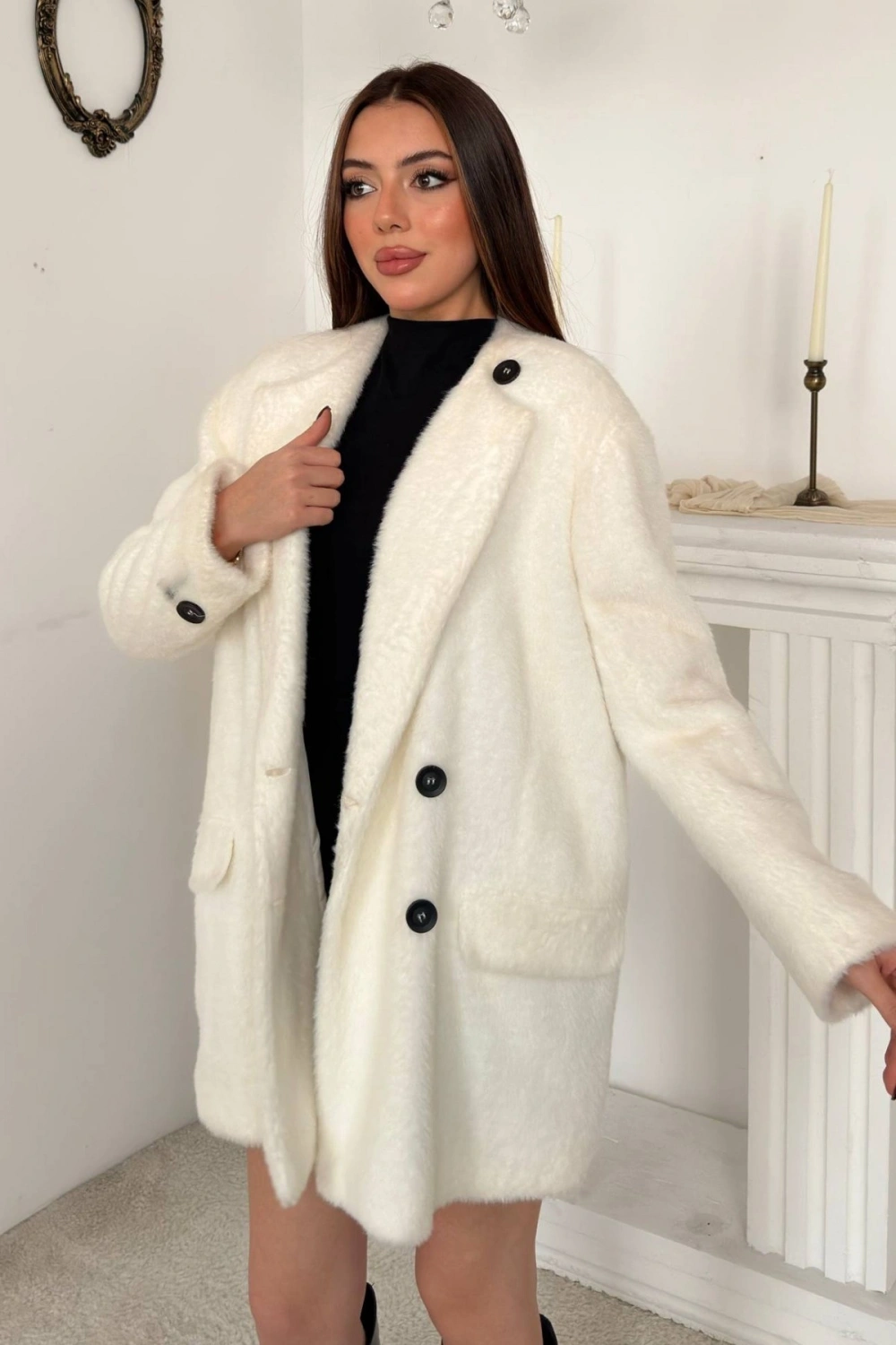 Camel Tüylü Yumoş Kaban
