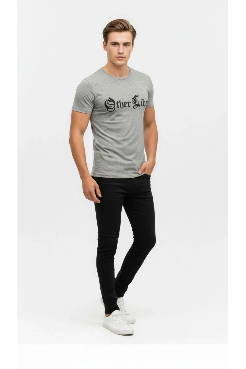 Erkek Modern Baskılı Günlük T-Shirt