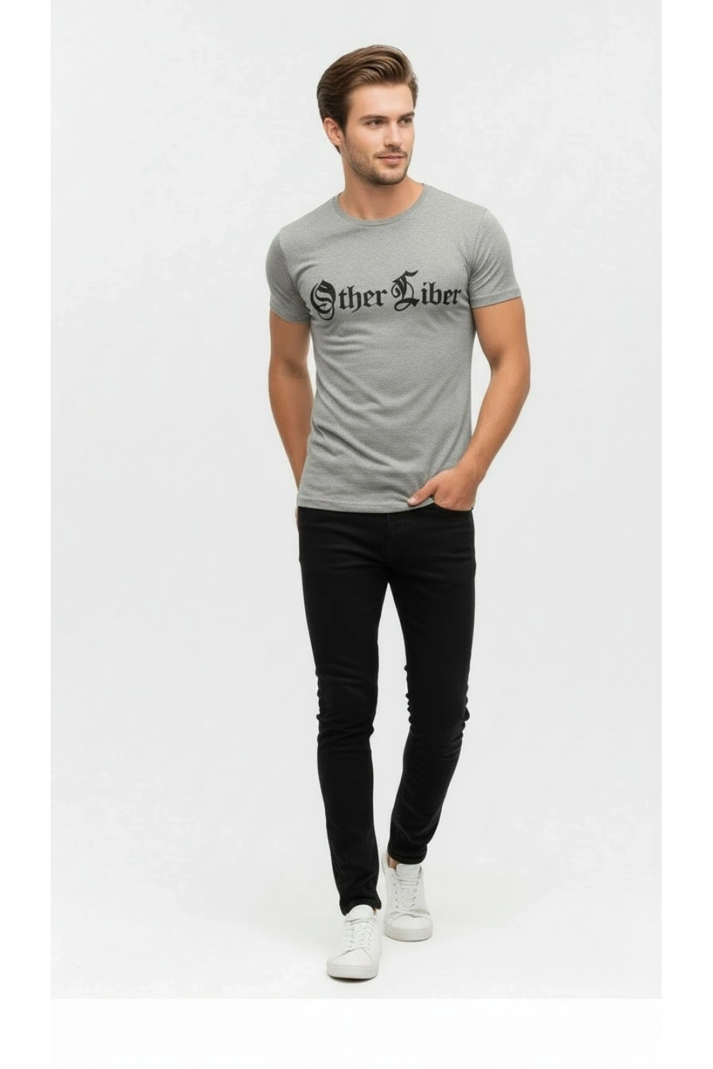 Erkek Modern Baskılı Günlük T-Shirt