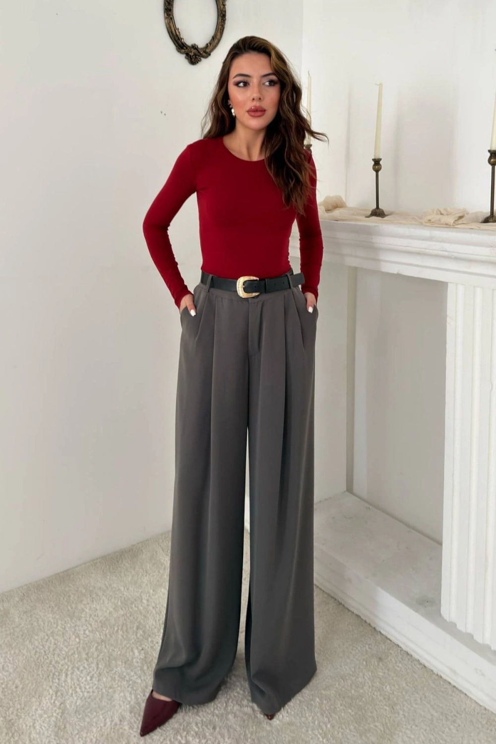 Mocca Pileli Comfort Pantolon