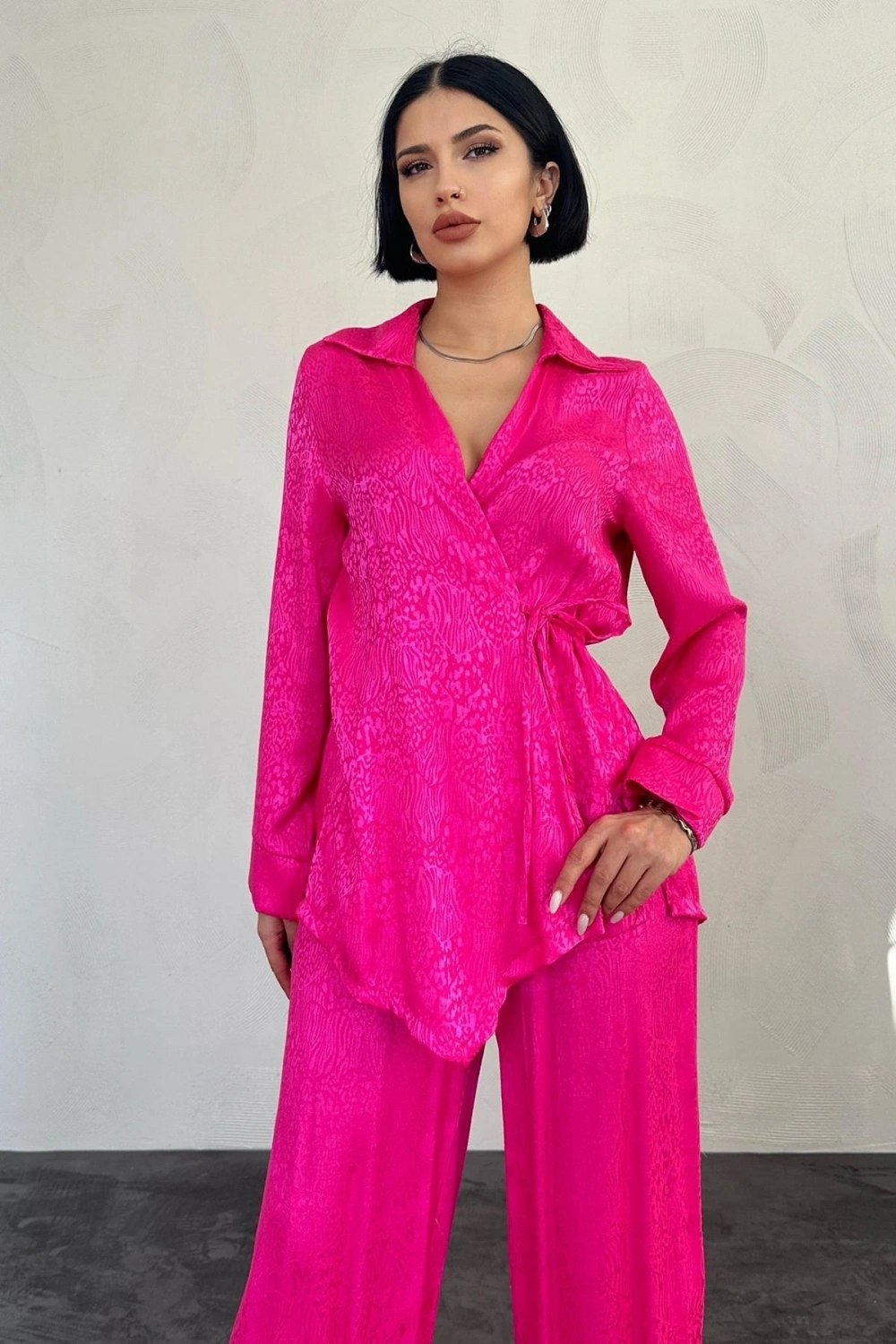 Pembe Jakarlı Biye Takım