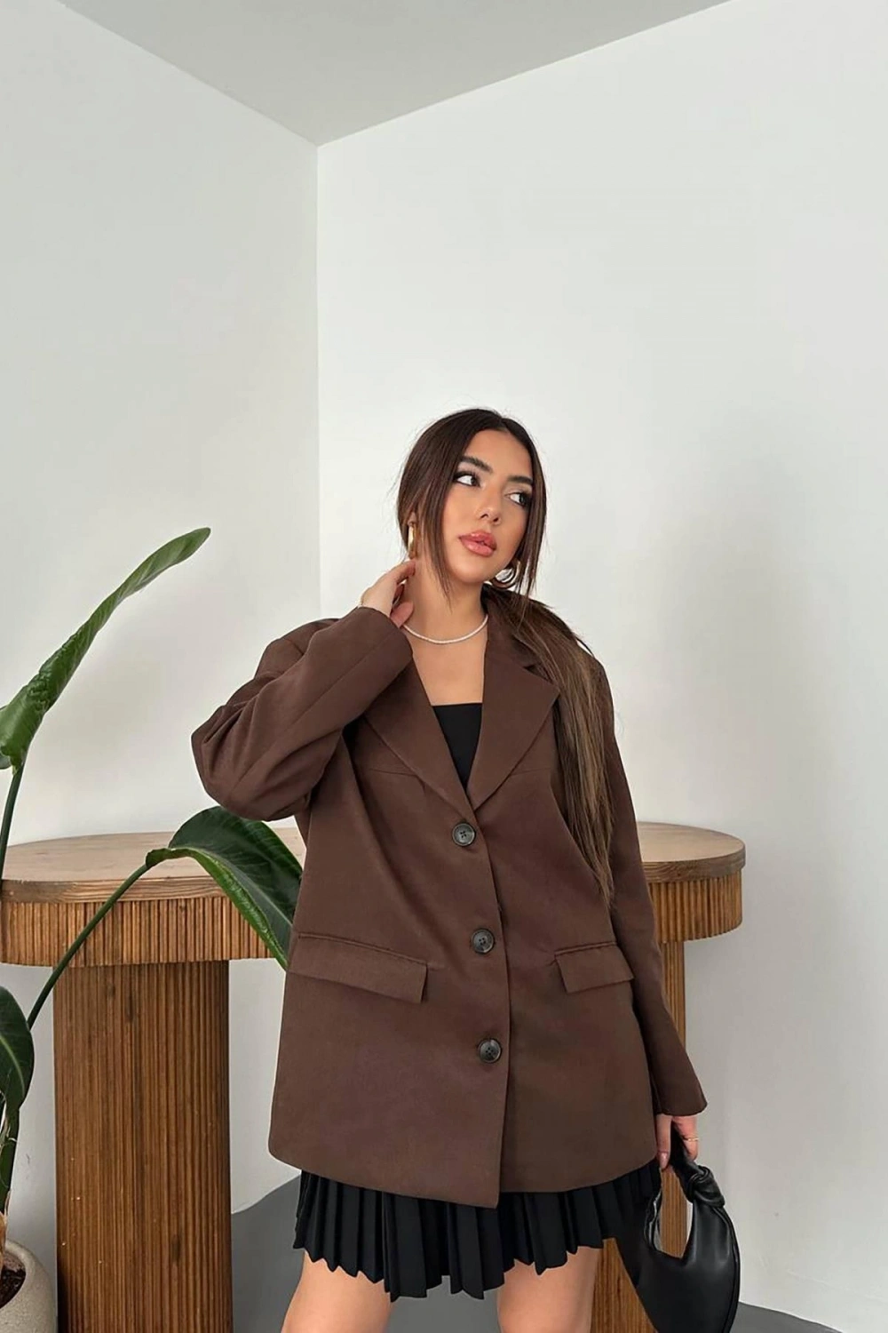 Bej Blazer Süet Ceket